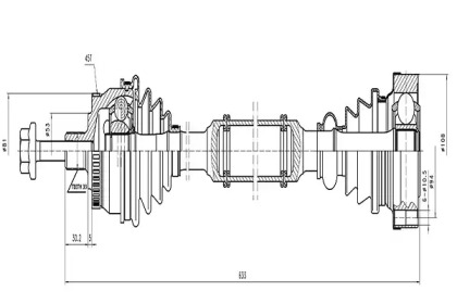 Вал AYWIPARTS AW1530735A