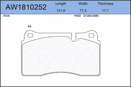 Комплект тормозных колодок AYWIPARTS AW1810252