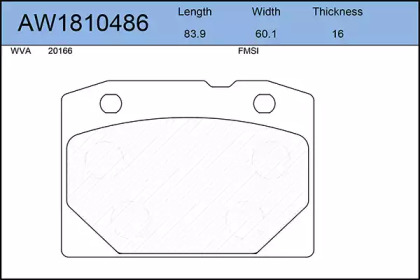 Комплект тормозных колодок AYWIPARTS AW1810486