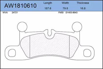 Комплект тормозных колодок AYWIPARTS AW1810610