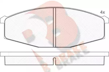 Комплект тормозных колодок R BRAKE RB0347