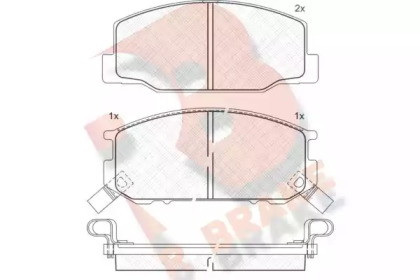 Комплект тормозных колодок R BRAKE RB0501