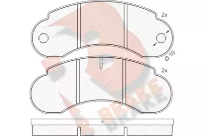 Комплект тормозных колодок R BRAKE RB0559