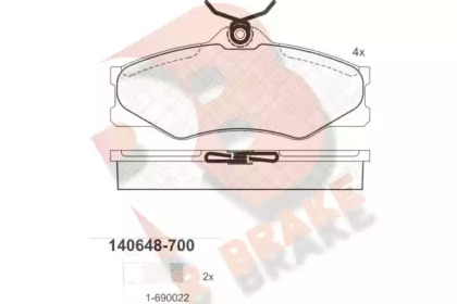 Комплект тормозных колодок R BRAKE RB0648