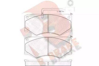 Комплект тормозных колодок R BRAKE RB0731