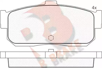 Комплект тормозных колодок R BRAKE RB0876
