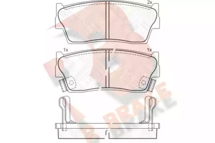 Комплект тормозных колодок R BRAKE RB1002