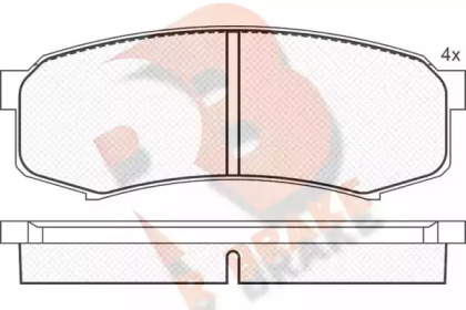 Комплект тормозных колодок R BRAKE RB1027