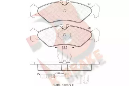 Комплект тормозных колодок R BRAKE RB1102-203