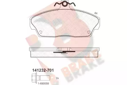 Комплект тормозных колодок R BRAKE RB1232