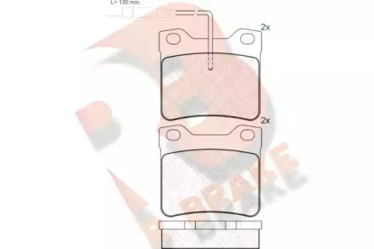 Комплект тормозных колодок R BRAKE RB1241