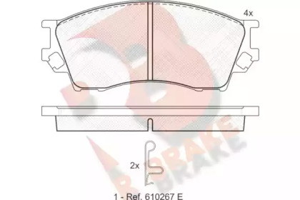 Комплект тормозных колодок R BRAKE RB1337