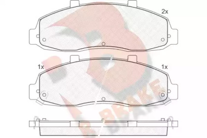 Комплект тормозных колодок R BRAKE RB1402