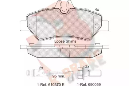 Комплект тормозных колодок R BRAKE RB1787