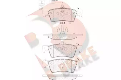 Комплект тормозных колодок R BRAKE RB1816