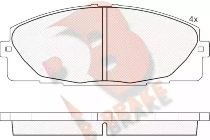 Комплект тормозных колодок R BRAKE RB1931