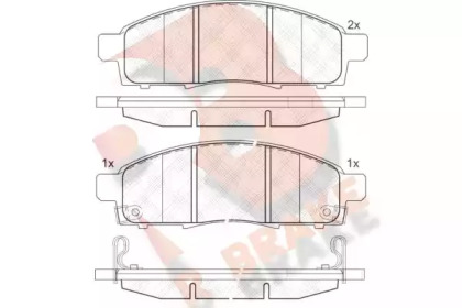 Комплект тормозных колодок R BRAKE RB1966