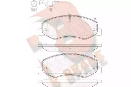 Комплект тормозных колодок R BRAKE RB2000