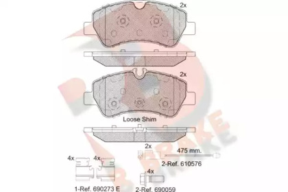 Комплект тормозных колодок R BRAKE RB2116-203