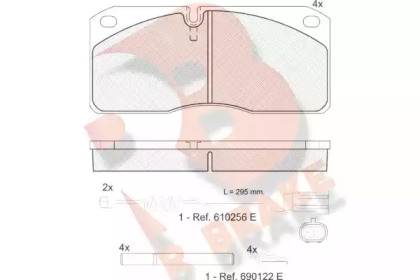 Комплект тормозных колодок R BRAKE RB1078-117