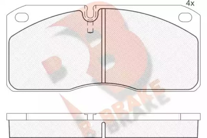 Комплект тормозных колодок R BRAKE RB1078