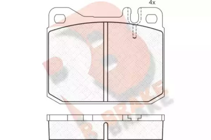 Комплект тормозных колодок R BRAKE RB1149