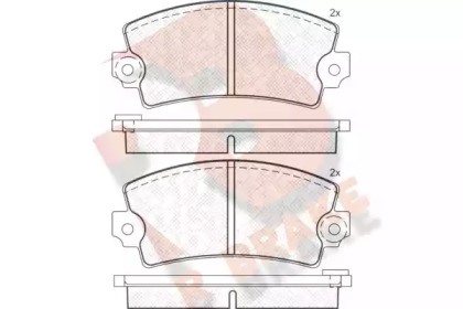 Комплект тормозных колодок R BRAKE RB0052