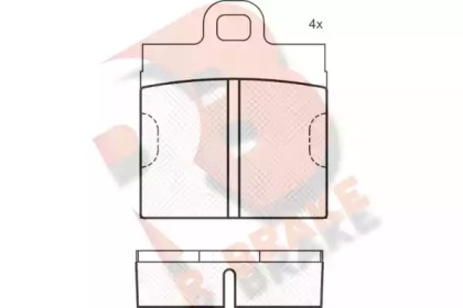 Комплект тормозных колодок R BRAKE RB0085