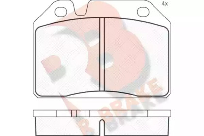 Комплект тормозных колодок R BRAKE RB0091