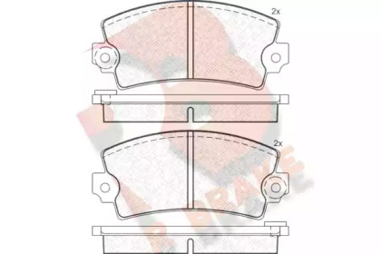 Комплект тормозных колодок R BRAKE RB0101