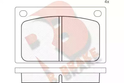 Комплект тормозных колодок R BRAKE RB0142