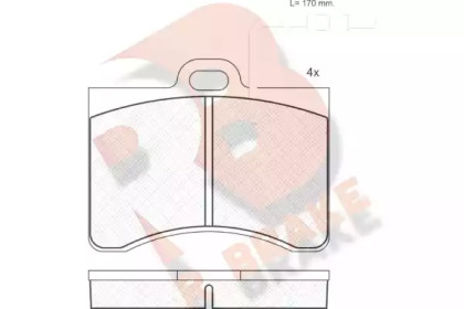 Комплект тормозных колодок R BRAKE RB0175