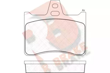 Комплект тормозных колодок R BRAKE RB0256