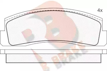 Комплект тормозных колодок R BRAKE RB0269