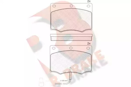 Комплект тормозных колодок R BRAKE RB0335