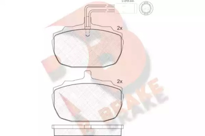 Комплект тормозных колодок R BRAKE RB0407