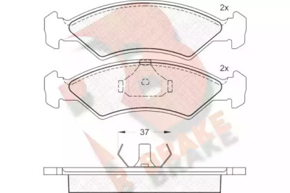 Комплект тормозных колодок R BRAKE RB0451