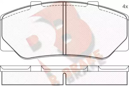 Комплект тормозных колодок R BRAKE RB0472