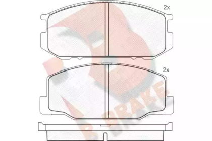 Комплект тормозных колодок R BRAKE RB0500