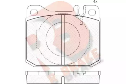 Комплект тормозных колодок R BRAKE RB0511