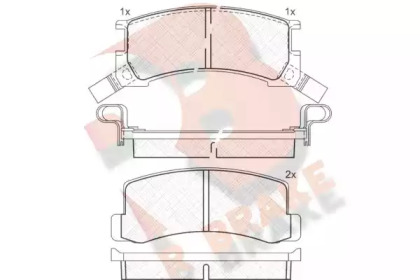 Комплект тормозных колодок R BRAKE RB0613