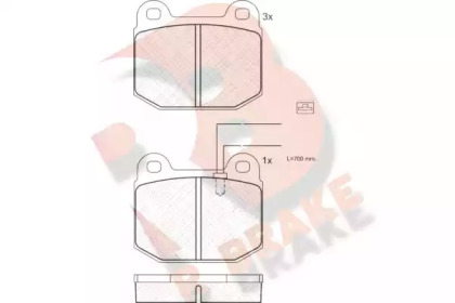 Комплект тормозных колодок R BRAKE RB0627