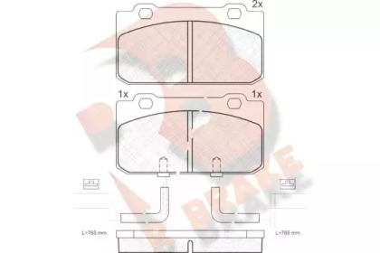 Комплект тормозных колодок R BRAKE RB0632