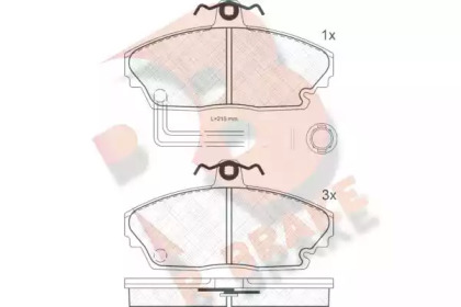 Комплект тормозных колодок R BRAKE RB0676