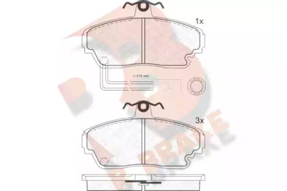 Комплект тормозных колодок R BRAKE RB0678