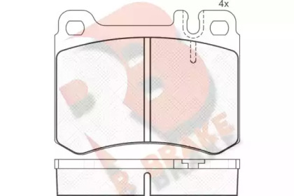 Комплект тормозных колодок R BRAKE RB0685