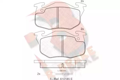 Комплект тормозных колодок R BRAKE RB0746