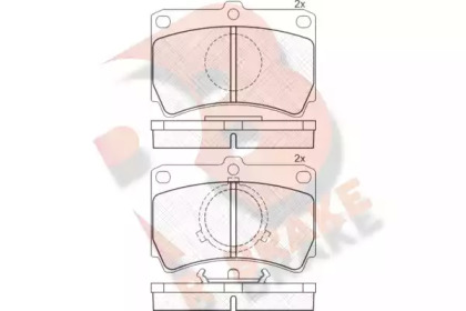 Комплект тормозных колодок R BRAKE RB0756