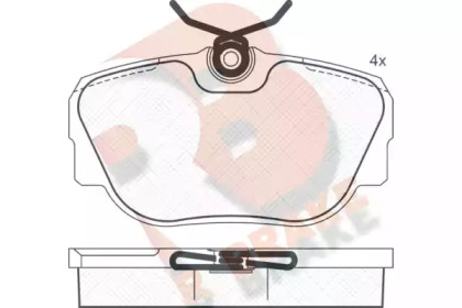 Комплект тормозных колодок R BRAKE RB0766