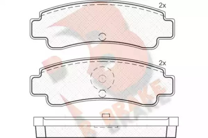 Комплект тормозных колодок R BRAKE RB0805